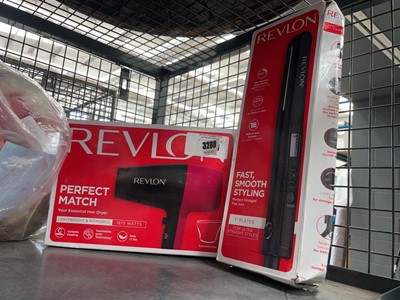 Lot 3288 - Revlon hair dryer plus straighteners