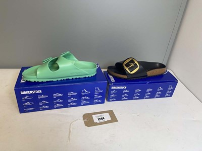 Lot 2x Boxed pairs of Birkenstock sandals to...