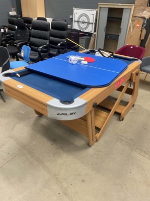 Lot 4531 - Riley folding pool table/ping pong table/dart...