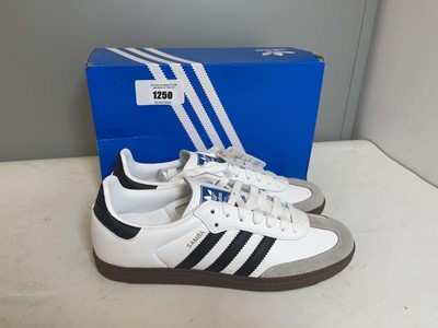 Lot Adidas UK9.5 samba OG trainers in white - boxed