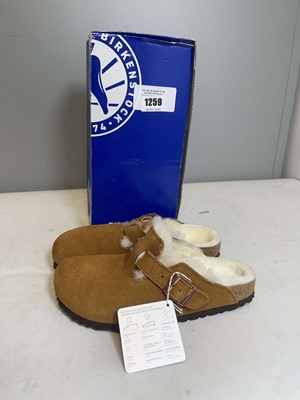 Lot Birkenstock UK4.5 boston VL shearling shoes in...