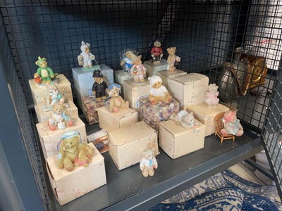 Lot 5477 - Cage containing Cherished Teddy figures