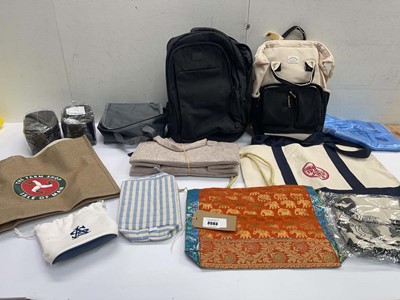 Lot 3593 - Backpacks, tote bags, cosmetic bags, storage...