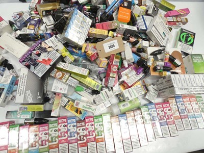 Lot 2405 - Quantity of mixed vape liquid flavours, salts,...