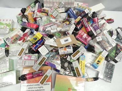Lot 2407 - Quantity of mixed vape liquid flavours, salts,...