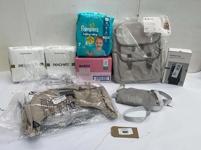 Lot 3601 - MyBabiie backpack changing bag, Bugaboo tray,...