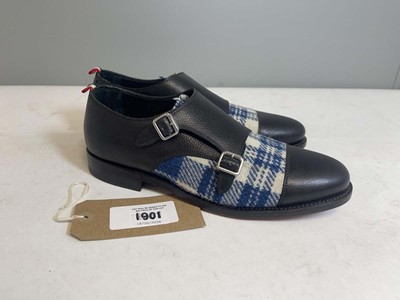 Lot Moncler EU42 cap toe double monk shoes in blue...