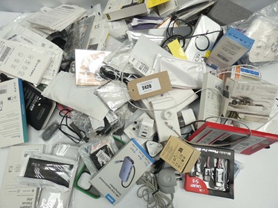 Lot 2420 - Assorted smartphone accessories; cases /...