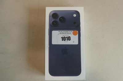 Lot 1010 - Apple iPhone 17 Pro Max, Deep Blue, 256GB,...