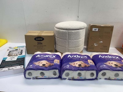Lot 3627 - Premium air bed, stool, Heavy duty refuse...