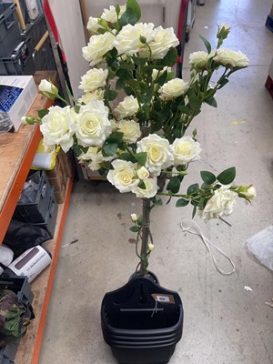 Lot 3628 - Artificial potted rose tree, 40L houseplant...