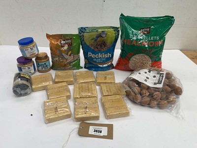 Lot 3638 - Wild bird seed, Meal worm suet pellets, suet...