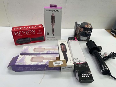 Lot 3643 - Revlon heated hair brush, BaBylis heated hair...