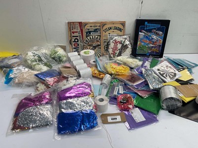 Lot 3666 - Large bag of art, craft and stationery