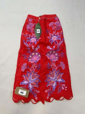Lot 3762 - Farm Rio porcelain garden red midi skirt size...