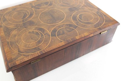 Lot 8 - An 18th century walnut, crossbanded and oyster...