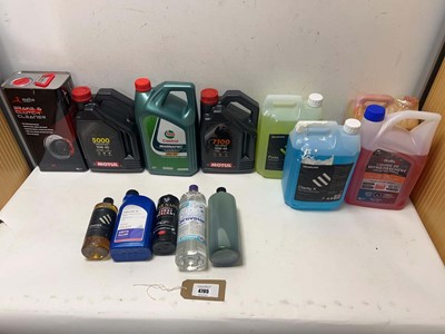 Lot 4705 - Auto related liquids to include Motul engine...
