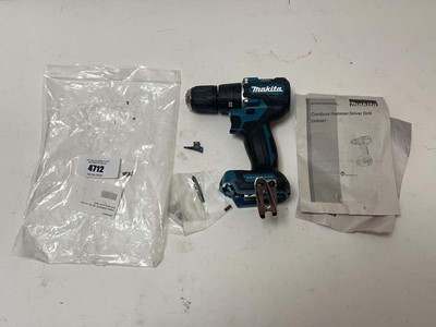 Lot 4712 - Makita cordless hammer driver drill with no...