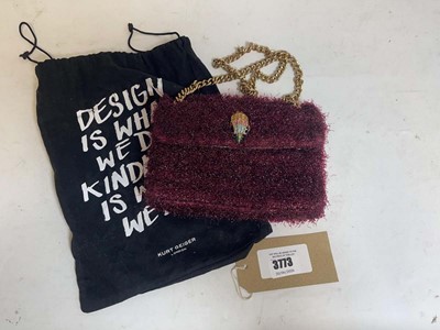 Lot 3773 - Kurt Geiger mini tinsel kensington bag in wine...