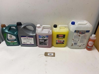 Lot 4713 - Auto related liquids to include engine oil,...