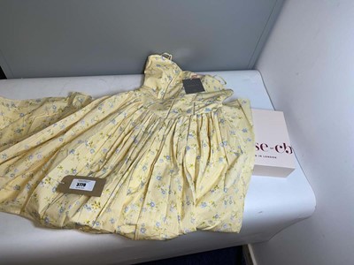 Lot 3779 - House of Cb ysabella lemon floral dress size M...