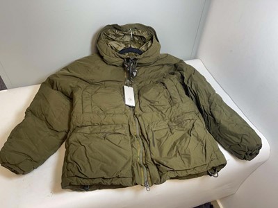 Lot 3783 - C.P. Company flatt nylon long jacket in khaki...