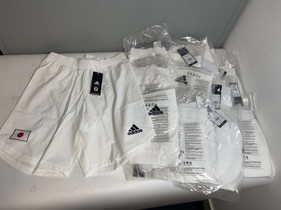 Lot 3801 - 13x Adidas Japan JFA shorts in white