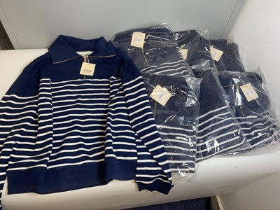 Lot 3807 - 7x House of Bruar t-zip breton sweaters in...