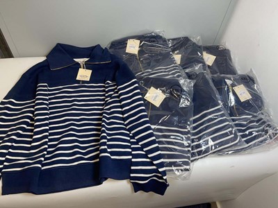 Lot 3810 - 8x House of Bruar t-zip breton sweaters in...