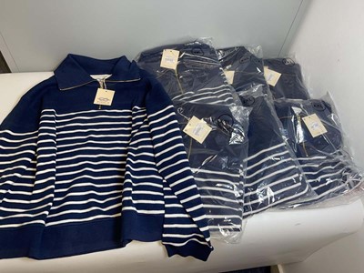Lot 3811 - 8x House of Bruar t-zip breton sweaters in...