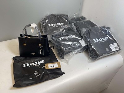 Lot 3813 - 6x Dune London dominan black mini tote...