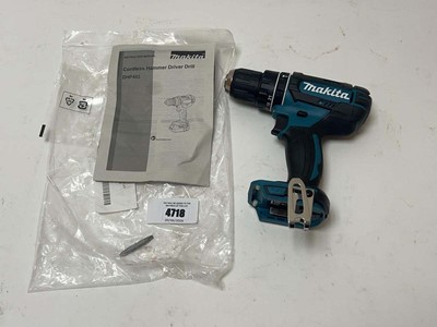 Lot 4718 - Makita cordless hammer driver drill with no...