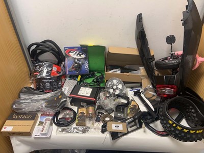 Lot 4734 - Bicycle and motorbike parts and accessories to...
