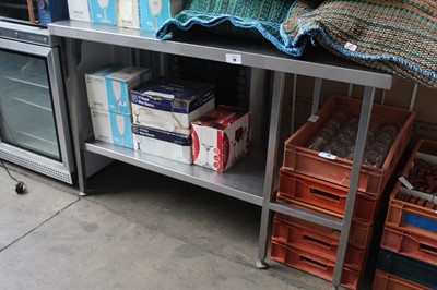 Lot 26 - 155cm stainless steel preparation table with a...