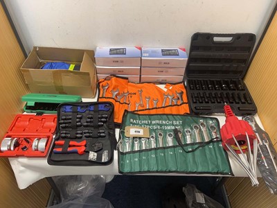 Lot 4736 - Tools and toolsets to include cased sockets,...