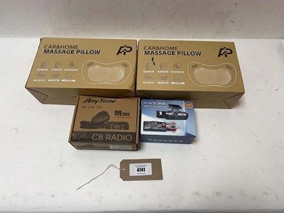 Lot 4741 - Car gadgets to include massage pillows, a CB...