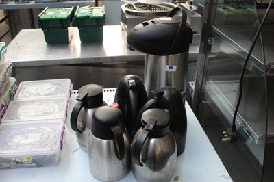 Lot 64 - 6x various sized AirPot flasks