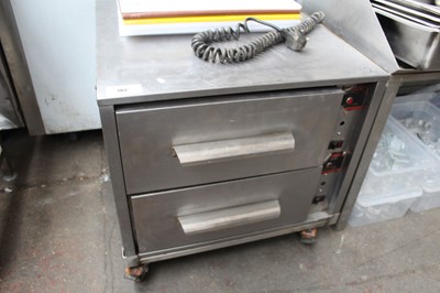 Lot 102 - 62cm 2-drawer heated holding cabinet