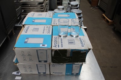 Lot 107 - 8x boxes of Arcoroc tumblers