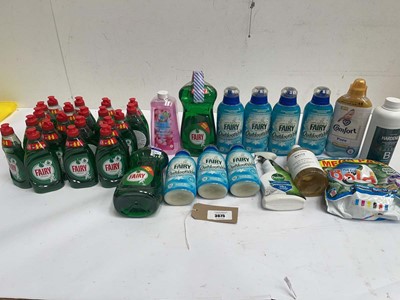 Lot 3675 - Fairy washing up liquid, fabric conditioners,...