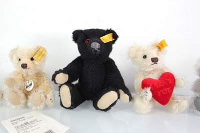 Lot 132 - Five miniature Steiff fully jointed bears...