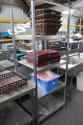 Lot 151 - 75cm 4-tier heavy duty stainless steel rack