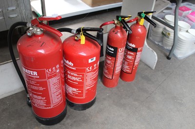 Lot 161 - 4 various fire extinguinshers