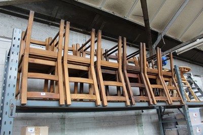 Lot 211 - 12x pine dining chairs