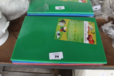 Lot 214 - 6x colour coded chopping boards