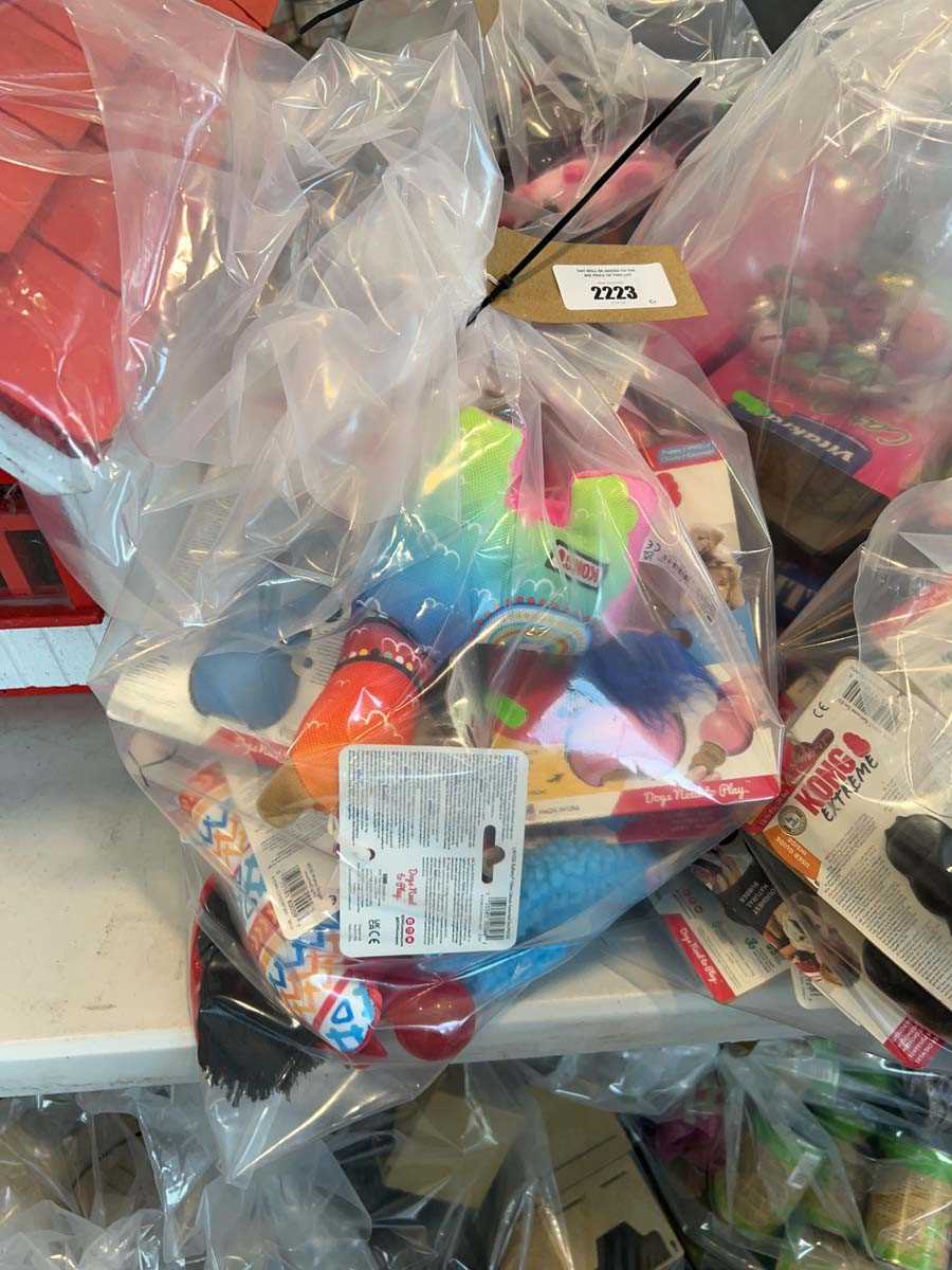 Lot 2223 - A bag containing a selection of Kong dog toys
