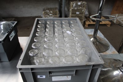 Lot 181 - Tray of small glasses