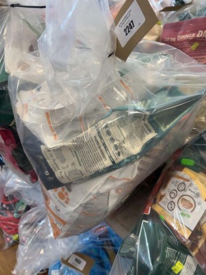 Lot 2247 - A bag containing a selection of dog food to...
