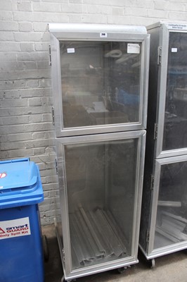 Lot 248 - 56cm baker's storage cabinet on wheels