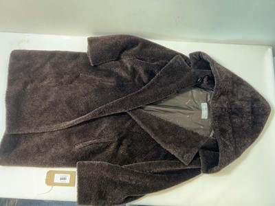 Lot 3491 - Max Mara Alpaca wool hooded teddy coat (12)...